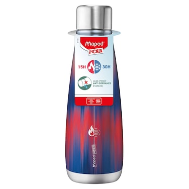 Maped Picnik Stainless Steel Insulated Water Bottle Ikat Design, 500ml