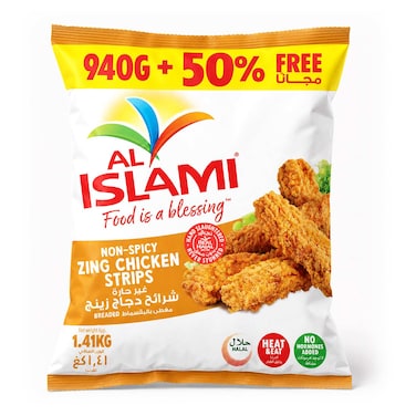 Al Islami Non-Spicy Zing Chicken Strips, 1.41kg