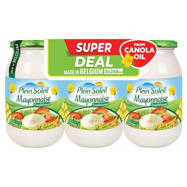 Plein Soleil Traditional Mayonnaise, 250ml, Pack of 3