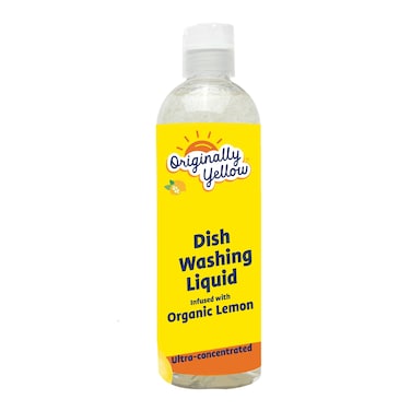 Originally Yellow Ultra-Concentrated Dish Washing Liquid with Certified Organic Lemon, 470ml