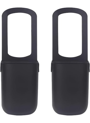 Cup Holder, 2 Pack Silicone Portable Cup Holder Storage Organizer for Strollers, Treadmills, Wheelchairs, Golf Cart, Picnic, Park, Garden and Travel (Black)
