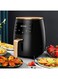 AMERTEER 4.5L Air Fryer with Non-Stick Basket, 1400W Digital Air Fryer Oven, 8 Pre-Set Functions, LCD Touch Screen, BPA-Free, Dishwasher Safe, High Power Kitchen