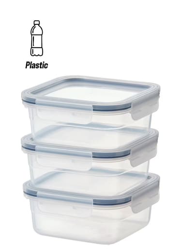 container, square/plastic750 ml