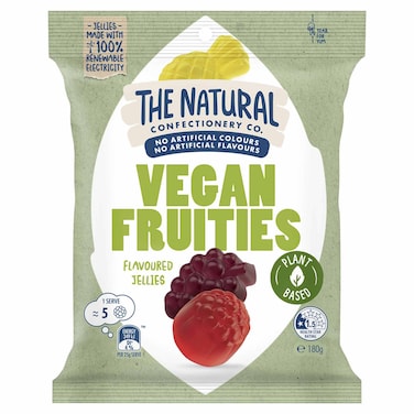 The Natural Confectionery Co. Vegan Fruities Flavoured Jellies, 180g