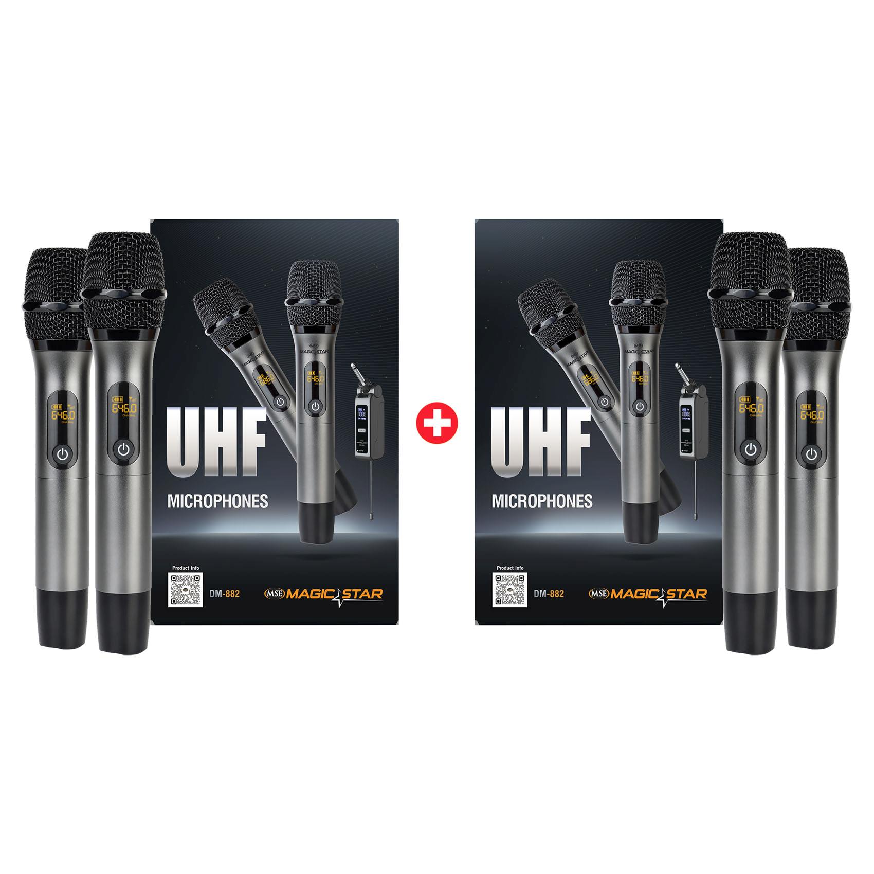 magicstar Magicstar dm-822 + dm-822 Uhf Wireless Microphone Bundle