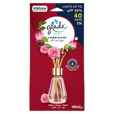 Glade Reed Diffuser Air Freshener Cherry Bloom, 100ml