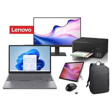 Lenovo IdeaPad Slim 3 Laptop with Bundled FOC Accessories, Intel Core i5-13420H, 16GB RAM, 512GB SSD, 15.3-Inch WUXGA IPS, Windows 11 Home, Luna Grey, 83K101FSAX