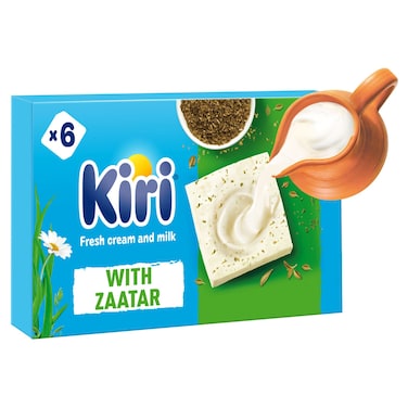 Kiri Fresh Cream and Milk Cheese with Zaatar, 100g, Pack of 6