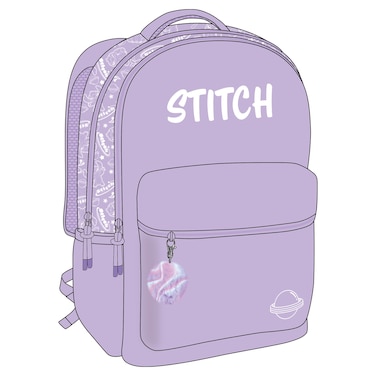 Stitch 18" Backpack-A, Purple, 18 Inch