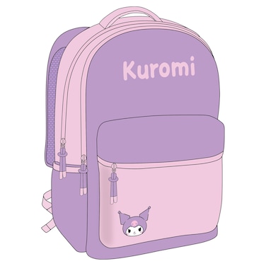 Kuromi 18-Inch Backpack, Purple and Pink
