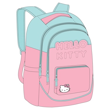 Hello Kitty 18 Inch Backpack A, Pink and Blue