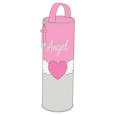 Toretto Pencil Case A, Pink and White