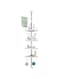 AMON Shower Shelf Bathroom Corner Rack Stand 4 Tiers Organizer Caddy Shelves Adjustable Height (254 to 320 cm)