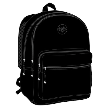 Toretto Backpack X, 18 Inch, Black
