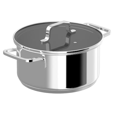 BergHOFF Helix Stainless Steel Covered Stockpot, 20cm, 3L