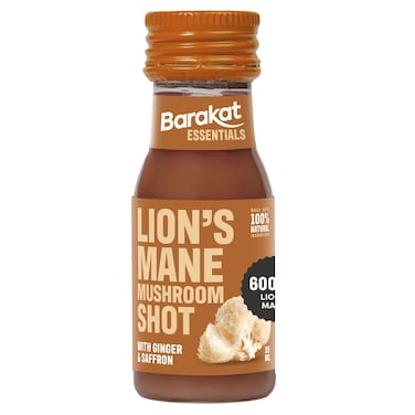 Barakat Essentials Lion's Mane Mushroom Shot with Ginger and Saffron, 35ml