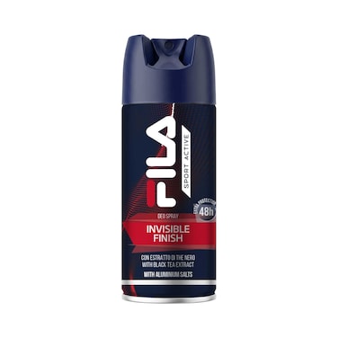 Fila Sport Active Invisible Finish Deo Spray with Black Tea Extract, 150ml