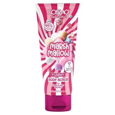 Cosmo Delicious Marshmallow Yummy Body Scrub with Shea Butter Extract, 275ml