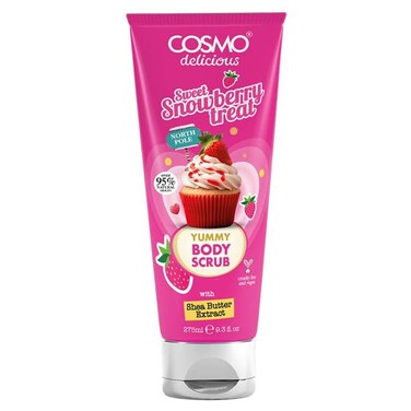 Cosmo Delicious Sweet Snowberry Treat Yummy Body Scrub with Shea Butter Extract, 275ml
