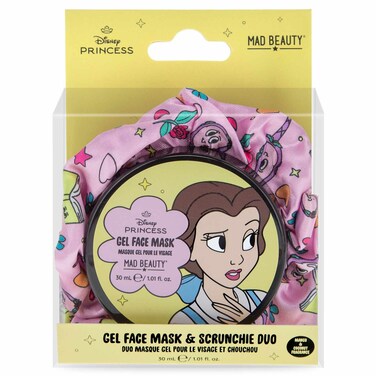 Mad Beauty Disney Princess Belle Gel Face Mask and Scrunchie Duo