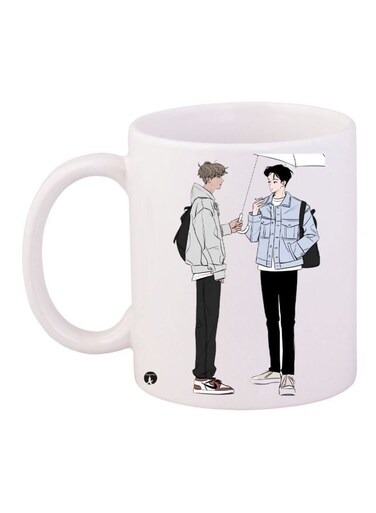 Boys Printed Coffee Mug White/Blue/Black