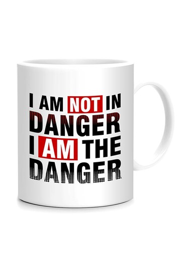Styles I'm Not In Danger, I'm The Danger Printed Mug White/Black/Red 10cm