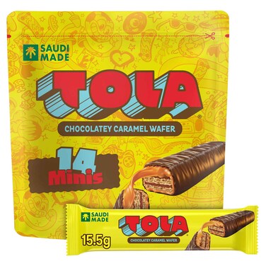 Tola Chocolatey Caramel Wafer Minis, 217g