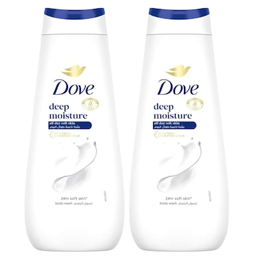 Dove Deep Moisture Body Wash with Triple Hydration Serum, 400ml, Pack of 2