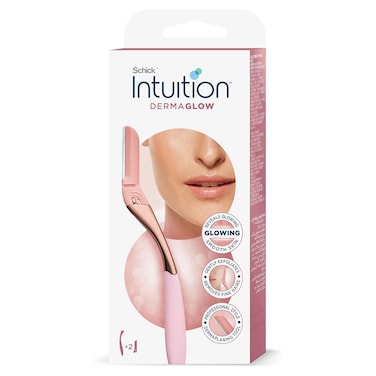 Schick Intuition Dermaglow Dermaplaning Kit, 1 Handle + 2 Refill Blades