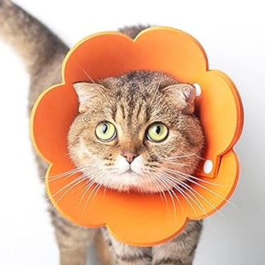 ANTOLE Adjustable Recovery Cat Collar, Cat Cone Soft After Surgery ,Healing Wound Neck Cone for Kitties and Puppies, Protective Collar Elizabethan Collars for Cats Small Dogs (M)