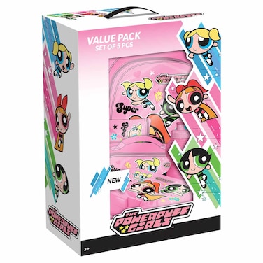 The Powerpuff Girls 5-in-1 School Trolley Bag Set Pink