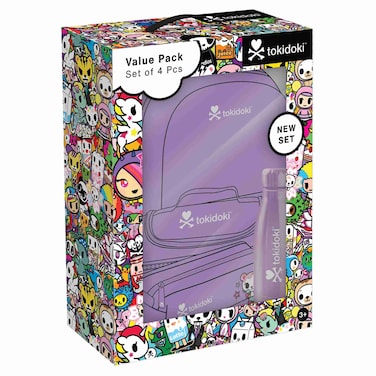 Tokidoki 4 PCS Backpack Set, Lavender