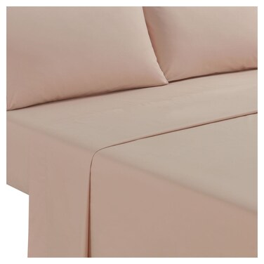 Cannon Plain Flat Sheet, Queen Size, 200 Thread Count, 100% Cotton, 228x258cm, Pink