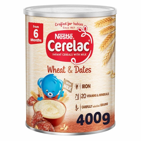 Nestle Cerelac Infant Cereal Wheat &amp; Dates 400g