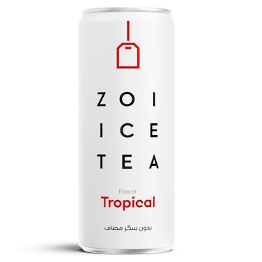 ZOI Ice Tea Tropical No Added Sugar, 320ml
