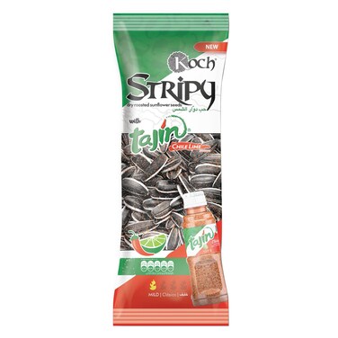Koch Stripy Dry Roasted Sunflower Seeds with Tajin Chile Lime Seasoning, 35g