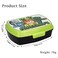 Minecraft Animated Character Printed Single Compartment Lunch Box, Green and Black