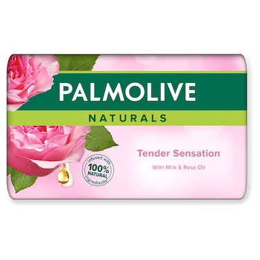 Palmolive Naturals Tender Sensation Soap Bar with Milk and Rose Oil, 150g