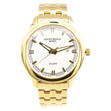 Mount Royale Men Textured Dial Round Design Analog Quartz Watch 4354