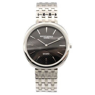 Mount Royale Men Wave Textured Round Design Analog Quartz Watch 4335
