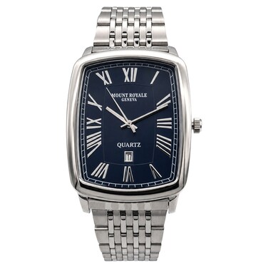 Mount Royale Men Roman Numeral Rectangular Design Analog Quartz Watch 4310