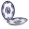 Claytan WM Blue Oval Platter, 14 Inch