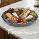 Claytan WM Blue Oval Platter, 14 Inch