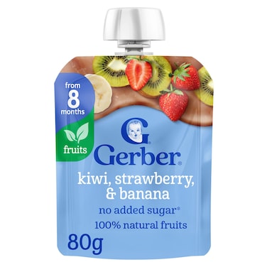 Gerber Kiwi, Strawberry and Banana Fruit Puree, 80g