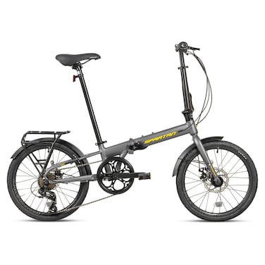Spartan Zipp Folding Bike, 20 Inch, Gray