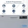 بيكو غسالة صحون صغيرة DTC36810S، باللون الفضي، بسعة 8 أطقم مائدة، بتصميم يوضع على سطح الطاولة.