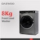Daewoo Front Load Inverter Washing Machine DW-F0821BK, 8kg, Dark Grey