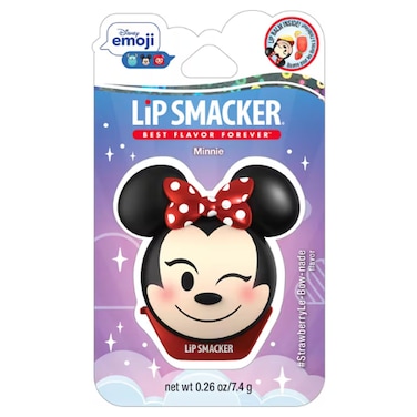 Disney Emoji Lip Smacker Minnie Strawberry Lemonade Lip Balm Blister Pack, 7.4g