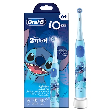 Oral-B iO Kids Rechargeable Electric Toothbrush Disney Stitch Edition, 6+ Years, 3 Cleaning Modes