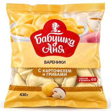 Babushka Anya Dumplings with Potato and Mushroom, 430g